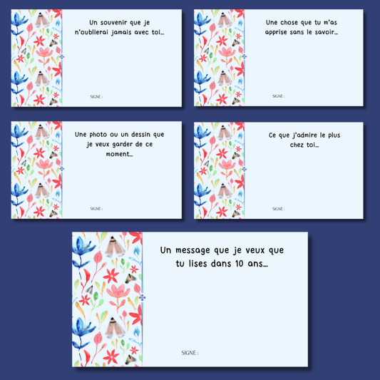 Set de 10 Cartes Souvenirs